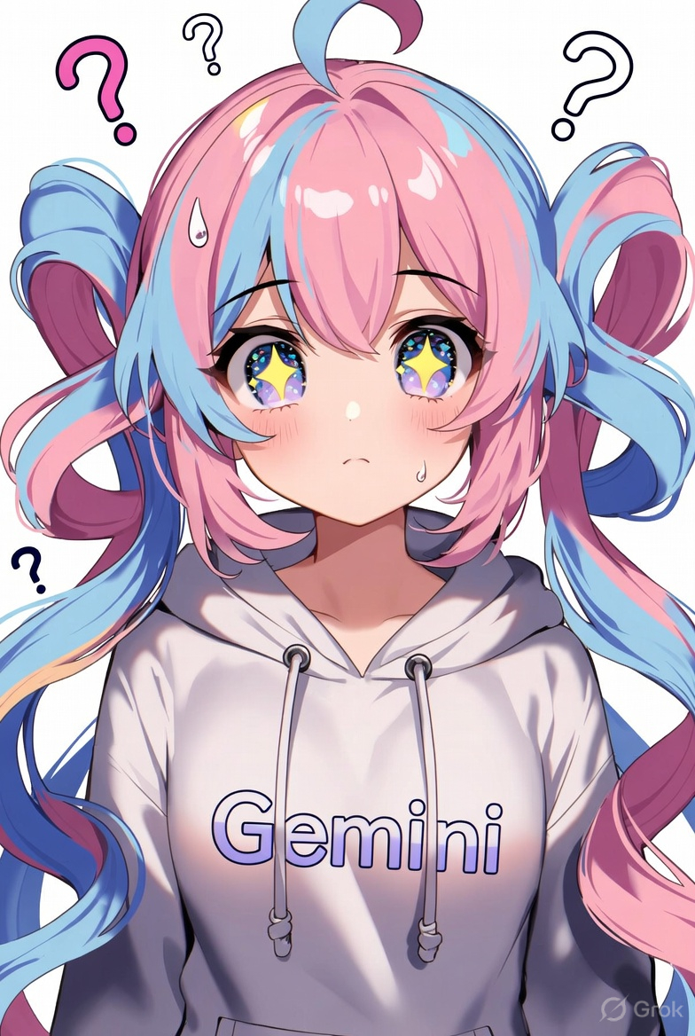 Confused Gemini Anime Girl